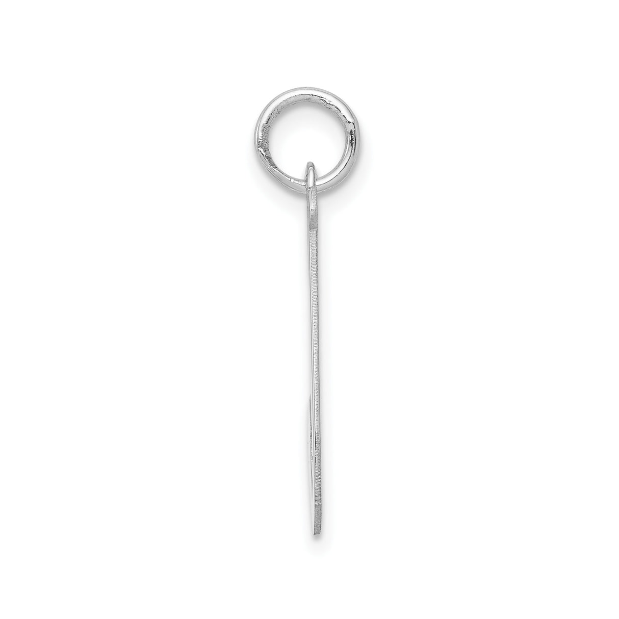 Sterling Silver Initial J Pendant Charm, Polished Block Letter, Monogram Alphabet Jewelry