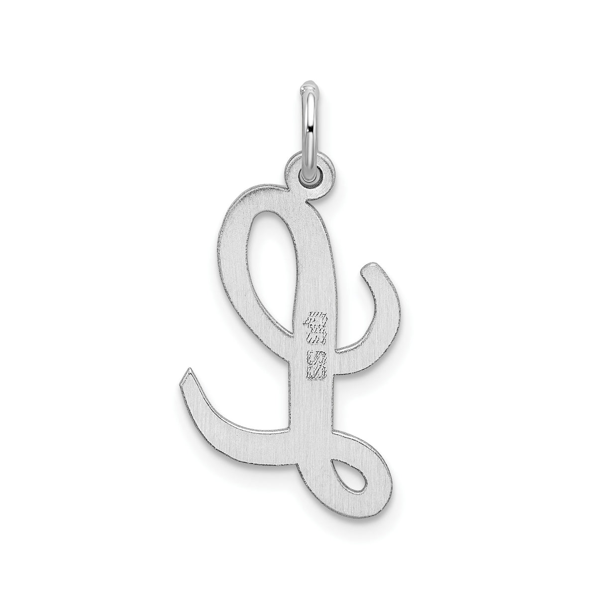 Sterling Silver Script Letter L Pendant, Cursive Initial Charm for Women or Unisex Wear