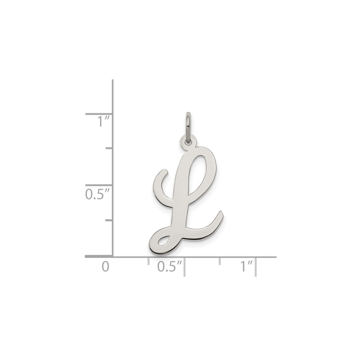 Sterling Silver Script Letter L Pendant, Cursive Initial Charm for Women or Unisex Wear