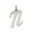 Sterling Silver Pi Pendant, Polished Mathematical Symbol Jewelry for Science and Math Lovers