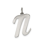 Sterling Silver Pi Pendant, Polished Mathematical Symbol Jewelry for Science and Math Lovers