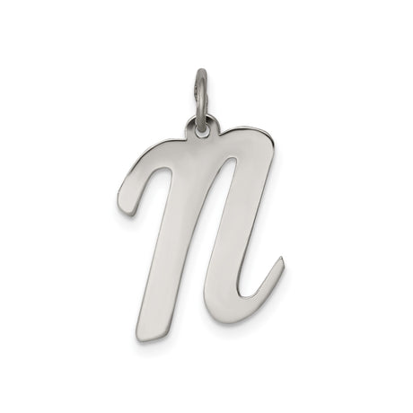 Sterling Silver Pi Pendant, Polished Mathematical Symbol Jewelry for Science and Math Lovers