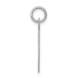 Large Script Initial T Charm Pendant in Real 925 Sterling Silver