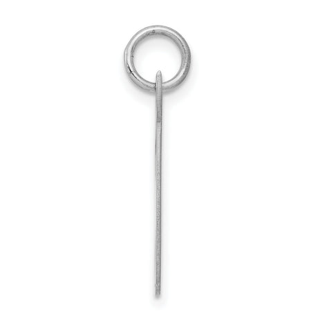 Large Script Initial T Charm Pendant in Real 925 Sterling Silver
