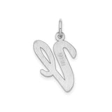Sterling Silver Capricorn Zodiac Pendant with Script Symbol, Astrology Charm