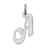 Fancy Script Letter Y Initial Charm Pendant in Real 925 Sterling Silver