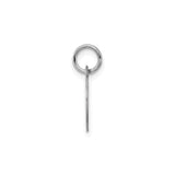 Sterling Silver Script Initial D Pendant, Polished Cursive Letter Charm for Women