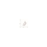 Sterling Silver Initial J Pendant Charm, Polished Script Letter Monogram Jewelry