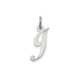 Sterling Silver Initial J Pendant Charm, Cursive Script Letter Monogram Jewelry