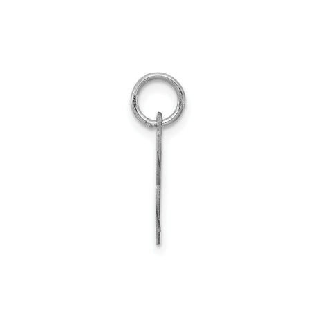 Sterling Silver Script Initial L Pendant Charm, Polished Alphabet Jewelry for Women or Unisex Wear