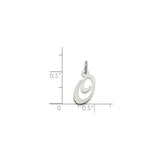 Sterling Silver Initial G Pendant, Polished Script Letter Charm for Women