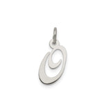 Sterling Silver Initial G Pendant, Polished Script Letter Charm for Women