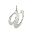 Sterling Silver Letter W Pendant Charm, Script Initial Monogram Jewelry for Women or Unisex