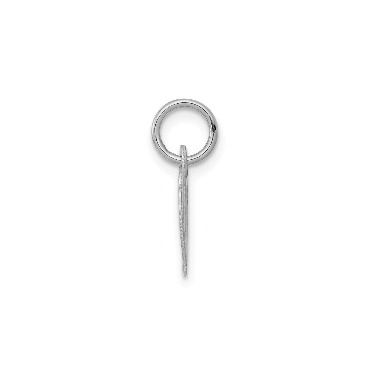 Sterling Silver Initial W Pendant, Polished Script Letter Charm for Women