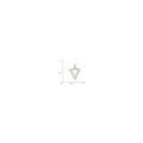 Sterling Silver Letter V Pendant Charm, Modern Block Initial Monogram Jewelry