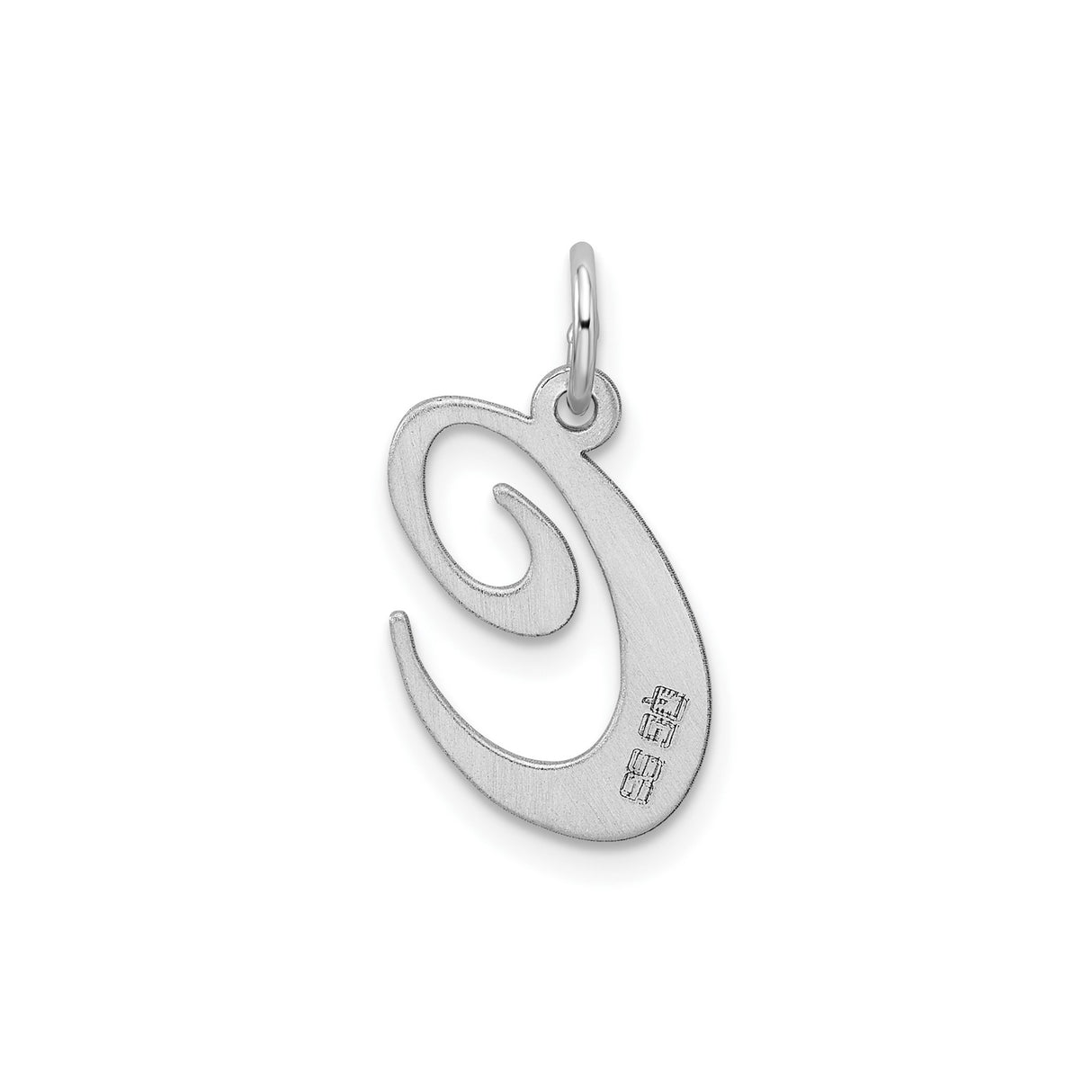 Sterling Silver Initial C Pendant, Script Letter Charm, Minimalist Monogram Jewelry for Women