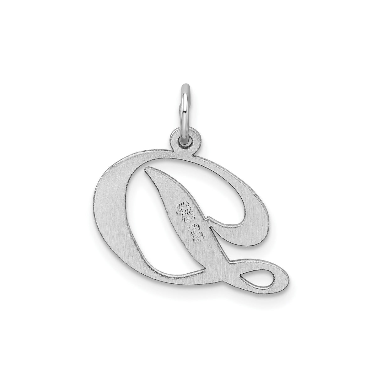 Sterling Silver Initial D Pendant, Script Letter Charm, Dainty Monogram Jewelry for Women or Unisex