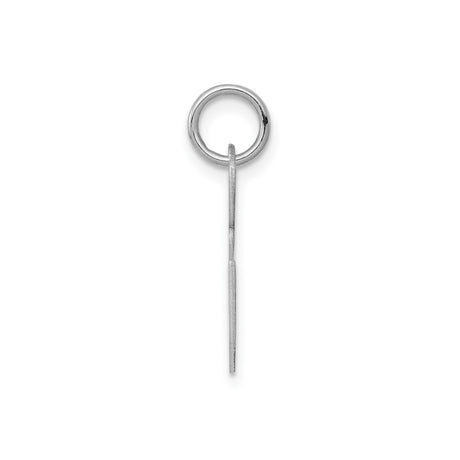 Sterling Silver Initial E Pendant, Cursive Letter Charm with Polished Finish