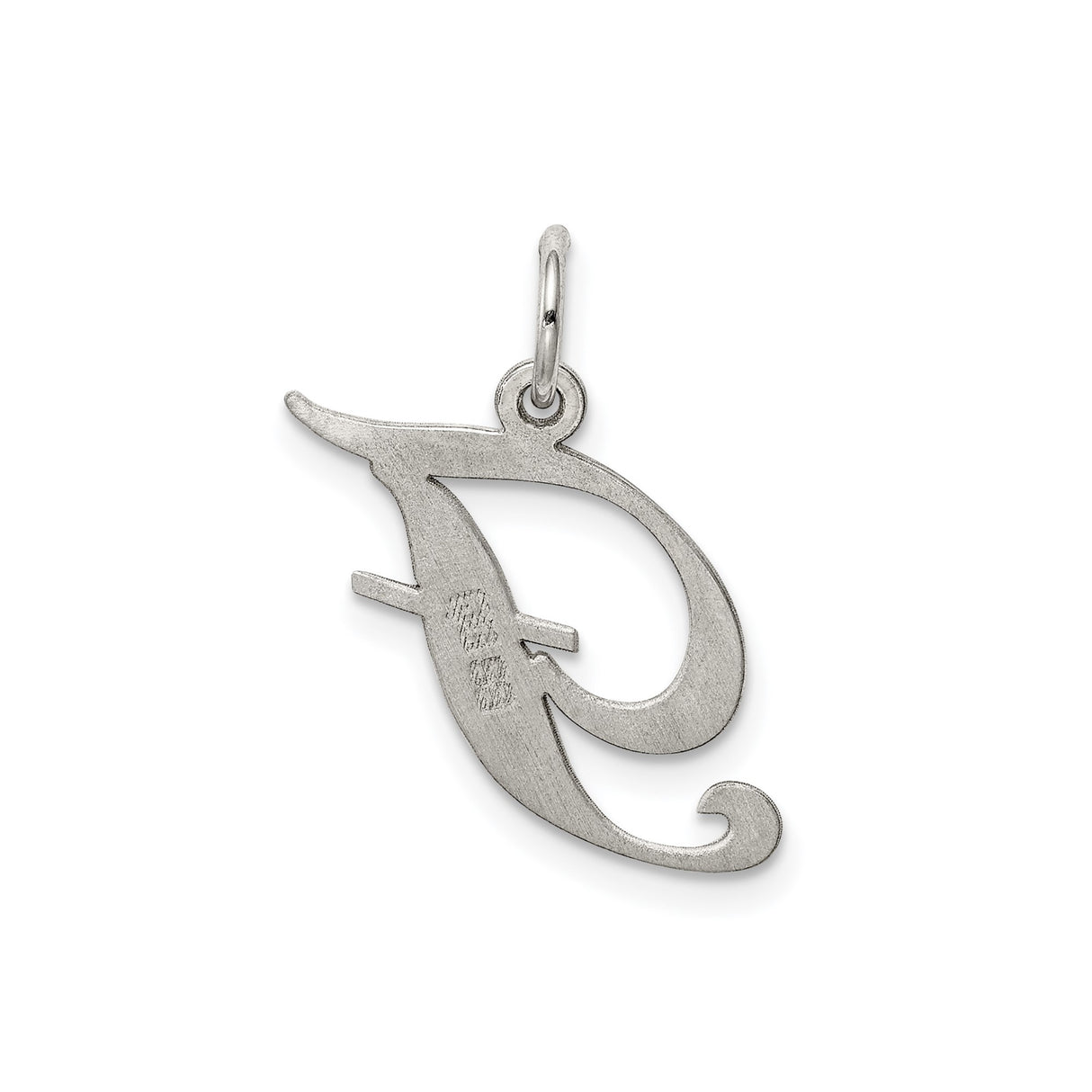 Sterling Silver Script Initial F Pendant, Cursive Letter Charm for Necklace or Bracelet
