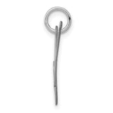 Medium Fancy Script Initial N Charm Pendant in Real 925 Sterling Silver