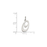 Sterling Silver Abstract Swirl Pendant with Flowing Open Design for Women