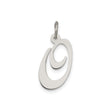 Sterling Silver Abstract Swirl Pendant with Flowing Open Design for Women
