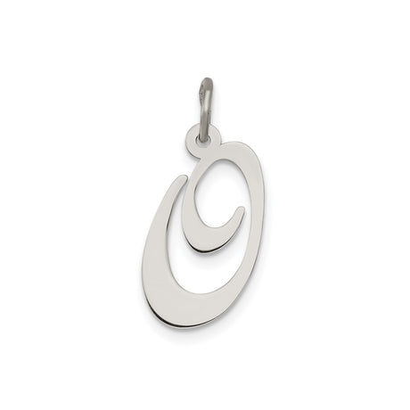 Sterling Silver Abstract Swirl Pendant with Flowing Open Design for Women