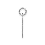 Sterling Silver Initial P Pendant, Polished Script Letter Charm for Necklace or Bracelet