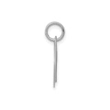 Sterling Silver W Pendant with Polished Script Initial Design, Alphabet Charm for Women or Unisex Wear