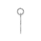 Sterling Silver B Pendant, Bold Polished Block Initial Charm, Modern Monogram Jewelry
