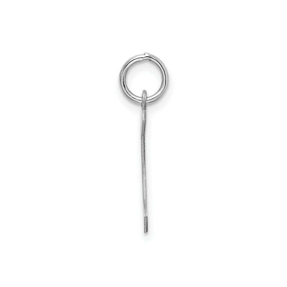 Sterling Silver Initial C Pendant, Polished Block Letter Charm, Modern Minimalist Style