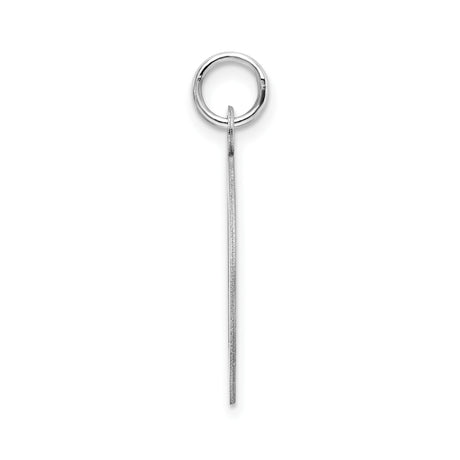 Sterling Silver Letter D Pendant Charm, Block Style Initial with Polished Finish