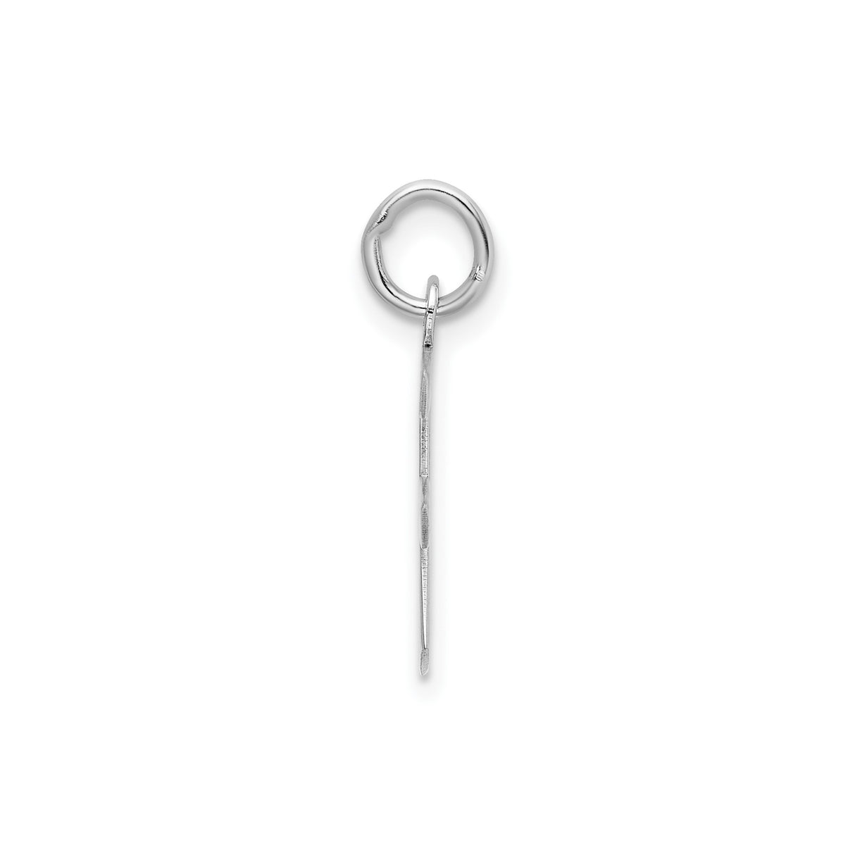 Sterling Silver Letter F Pendant, Modern Block Initial Design, Unisex Charm