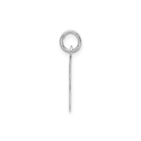Sterling Silver Letter F Pendant, Modern Block Initial Design, Unisex Charm