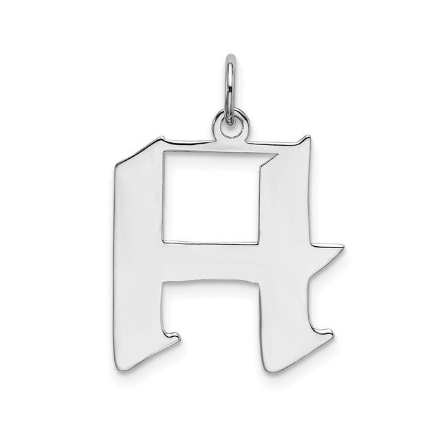 Sterling Silver Aleph Pendant, Hebrew Letter Charm Symbolizing Strength and Beginnings