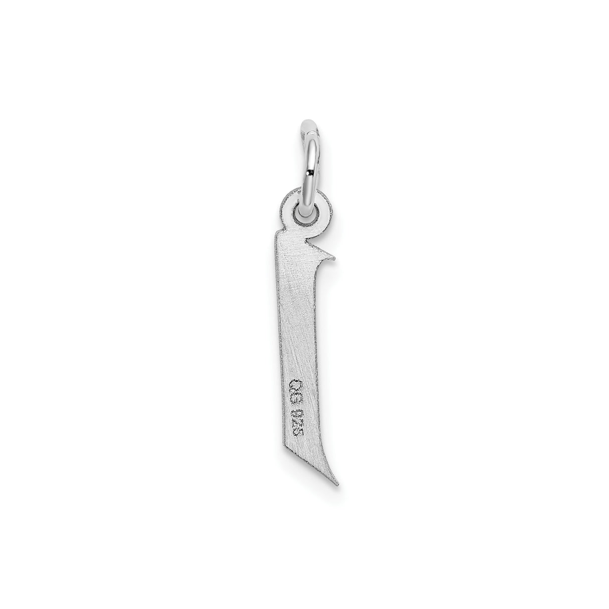 Sterling Silver Alif Pendant with Arabic Letter Design, Islamic Faith Symbol Jewelry