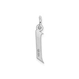 Sterling Silver Alif Pendant with Arabic Letter Design, Islamic Faith Symbol Jewelry