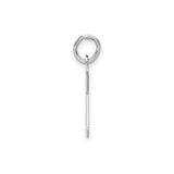 Sterling Silver Initial K Pendant, Polished Block Letter Charm, Unisex Monogram Jewelry