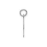 Sterling Silver Letter P Pendant Charm with Modern Script Design, Polished Finish