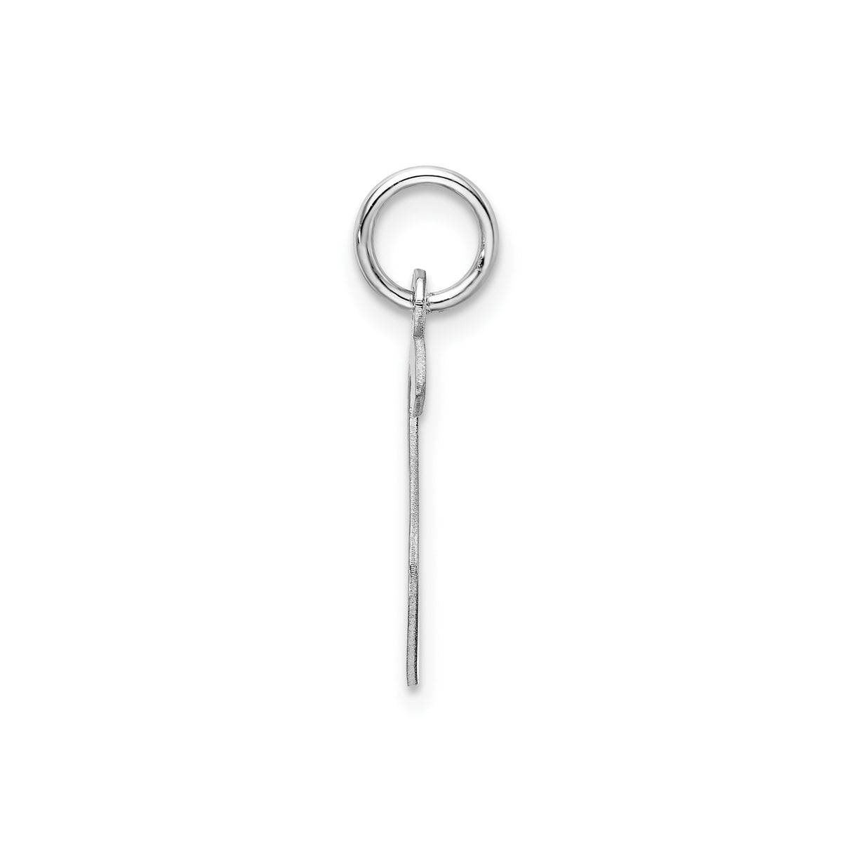 Sterling Silver Letter S Pendant Charm, Block Font Initial Jewelry for Women or Unisex