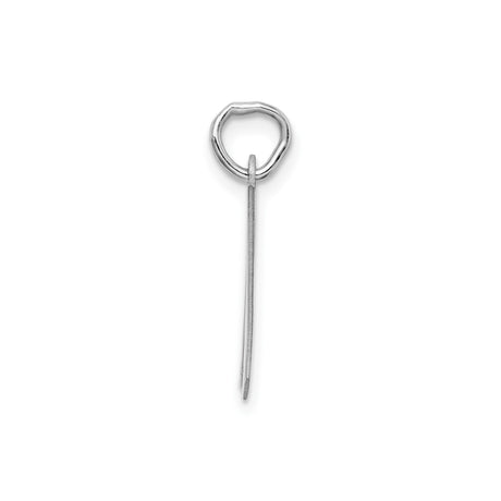 Sterling Silver Initial W Pendant Charm, Block Letter Design, Unisex Jewelry Accessory