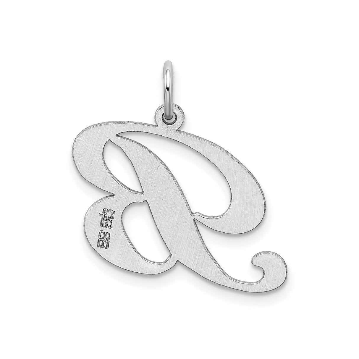 Sterling Silver Initial B Pendant, Script Letter Charm, Minimalist Monogram Jewelry for Women or Unisex