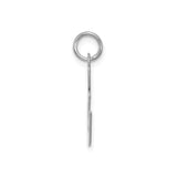 Sterling Silver Initial E Pendant Charm, Polished Script Letter Design for Women