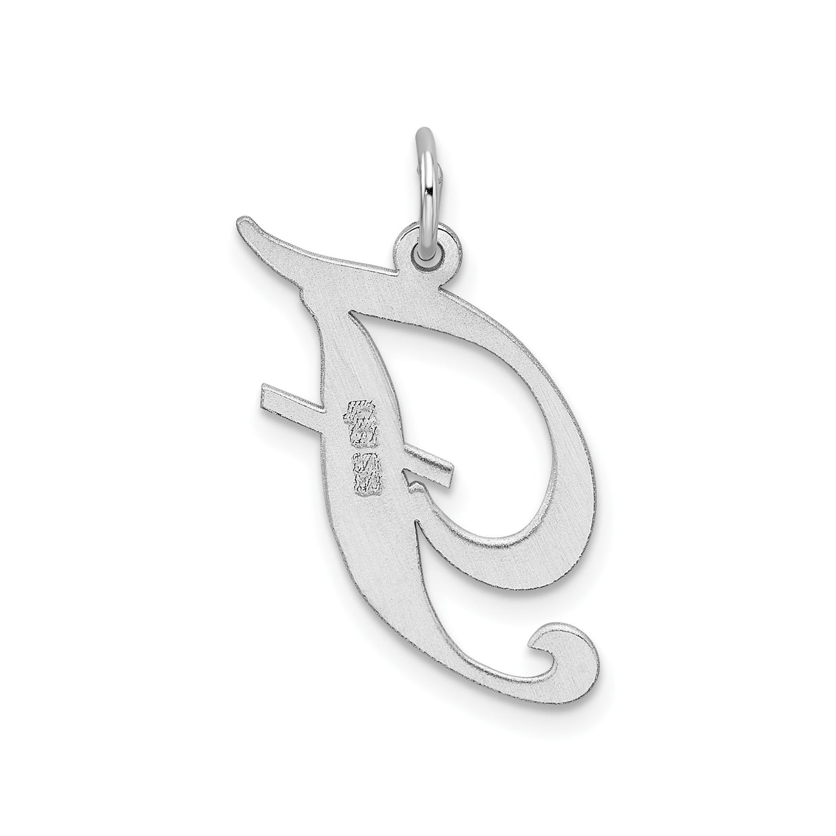 Sterling Silver Initial J Pendant, Script Letter Charm for Women or Unisex Wear