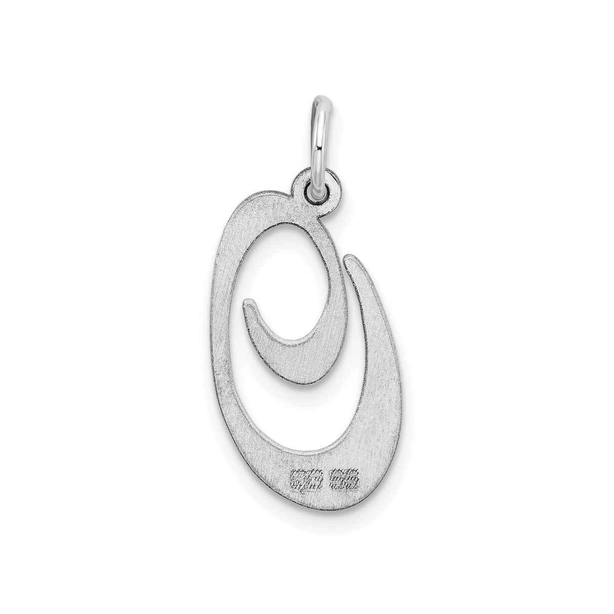 Sterling Silver Abstract Swirl Pendant, Modern Minimalist Fluid Curve Design for Women