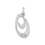 Sterling Silver Abstract Swirl Pendant, Modern Minimalist Fluid Curve Design for Women