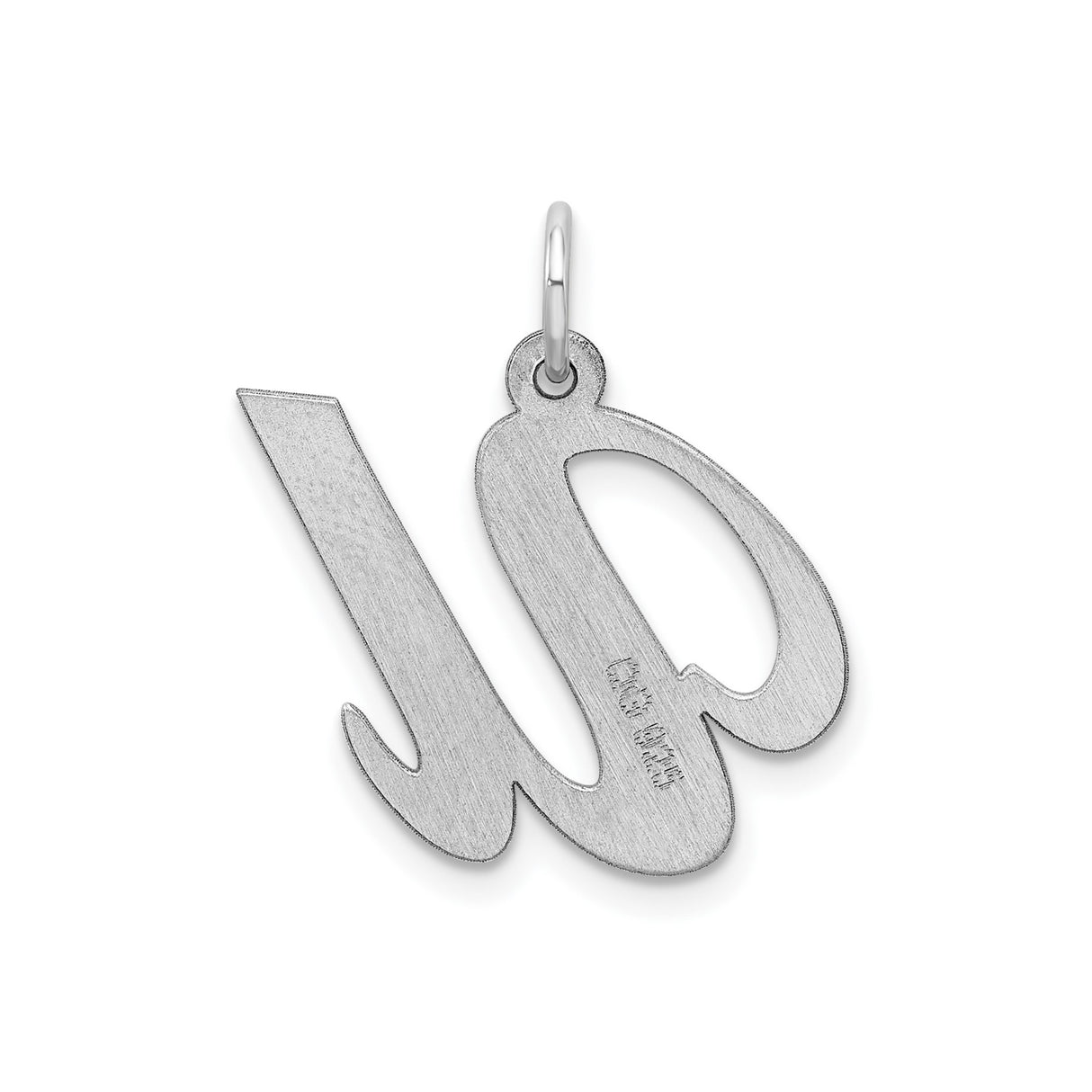 Sterling Silver Initial U Pendant, Script Letter Charm, Minimalist Monogram Jewelry for Women