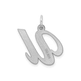 Sterling Silver Initial U Pendant, Script Letter Charm, Minimalist Monogram Jewelry for Women