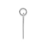 Sterling Silver Initial W Pendant, Polished Script Letter Monogram Charm for Women