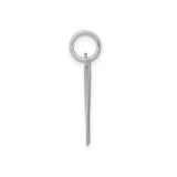 Sterling Silver Initial W Pendant Charm, Script Letter Monogram Jewelry for Women